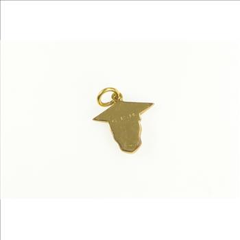 Gold Filled Victorian Enamel Skull Graduation Cap Scholar Charm/Pendant