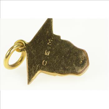 Gold Filled Victorian Enamel Skull Graduation Cap Scholar Charm/Pendant