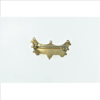 Gold Filled Victorian Ornate Elaborate Leaf Motif Charm Holder Pin/Brooch