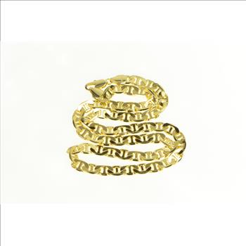Gold Plated 7.9mm Thick Wide Anchor Link Chunky Chain Necklace 23