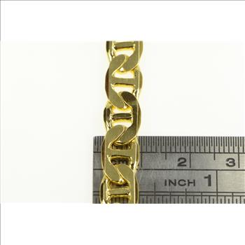 Gold Plated 7.9mm Thick Wide Anchor Link Chunky Chain Necklace 23