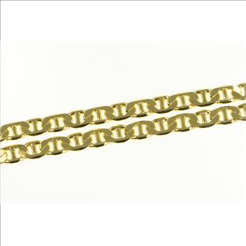 Gold Plated 7.9mm Thick Wide Anchor Link Chunky Chain Necklace 23