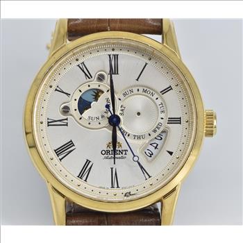 Orient Mother of Pearl Ornate 37mm Watch - Men's