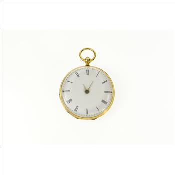 Ornate Victorian Painted Enamel Elaborate Pocket Watch