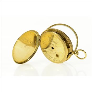 Ornate Victorian Painted Enamel Elaborate Pocket Watch