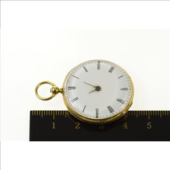 Ornate Victorian Painted Enamel Elaborate Pocket Watch