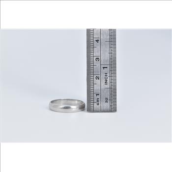 Palladium 3.7mm Rounded Classic Wedding Band Ring, Size 7.5
