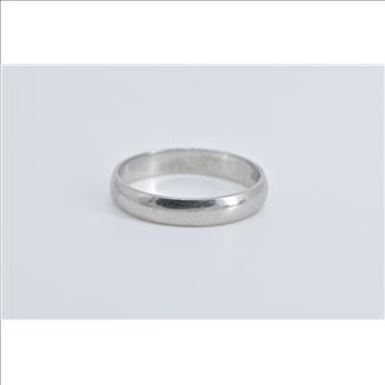 Palladium 3.7mm Rounded Classic Wedding Band Ring, Size 7.5
