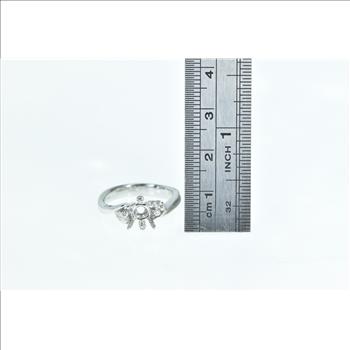 Platinum 0.24 Ctw Diamond 5.75mm Engagement Setting Ring, Size 6.5