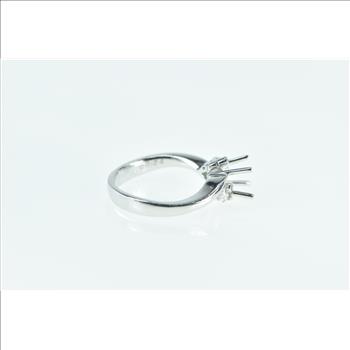 Platinum 0.24 Ctw Diamond 5.75mm Engagement Setting Ring, Size 6.5