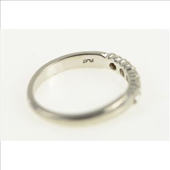 Platinum 0.35 Ctw Diamond Classic Wedding Band Ring, Size 6