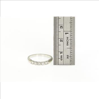 Platinum 0.35 Ctw Diamond Classic Wedding Band Ring, Size 6