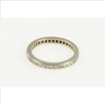 Platinum 0.50 Ctw Diamond Eternity Wedding Band Ring, Size 4.5
