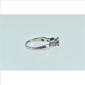 Platinum 0.50 Ctw Marquise Diamond Engagement Ring, Size 6.75