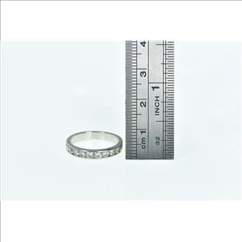Platinum 0.54 Ctw Diamond Classic Wedding Band Ring, Size 5.5