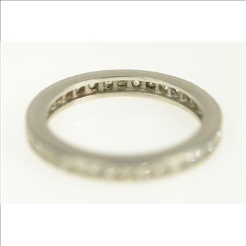 Platinum 0.75 Ctw Diamond Eternity Wedding Band Ring, Size 5.5