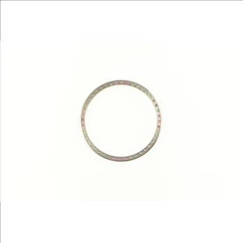 Platinum 0.90 Ctw Ruby Diamond Encrusted Watch Bezel