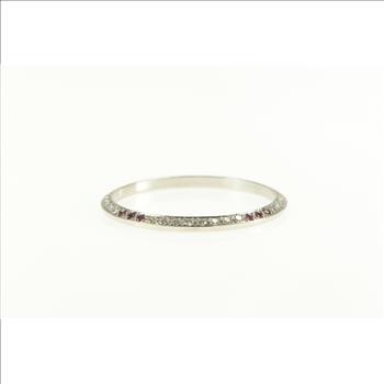 Platinum 0.90 Ctw Ruby Diamond Encrusted Watch Bezel