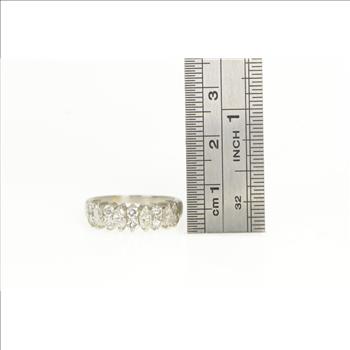 Platinum 1.10 Ctw Marquise Diamond Wedding Ring, Size 6.25