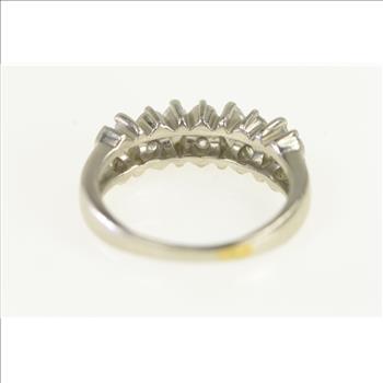 Platinum 1.10 Ctw Marquise Diamond Wedding Ring, Size 6.25