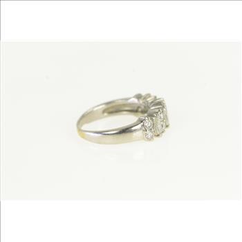 Platinum 1.10 Ctw Marquise Diamond Wedding Ring, Size 6.25