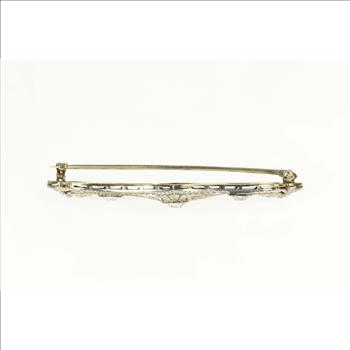 Platinum 1.17 Ctw Old European Cut Diamond Victorian Pin/Brooch