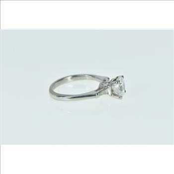 Platinum 1.59 Ctw Round Diamond Classic Engagement Ring, Size 5.5