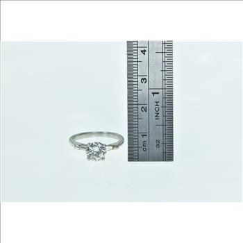 Platinum 1.59 Ctw Round Diamond Classic Engagement Ring, Size 5.5