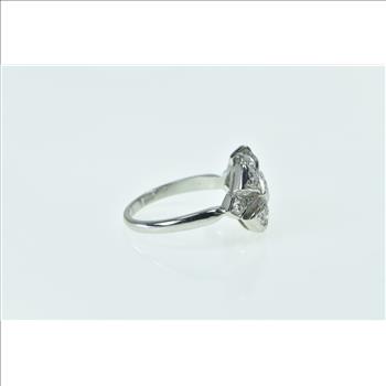 Platinum 1930's 0.25 Ctw Diamond Bow Engagement Ring, Size 7