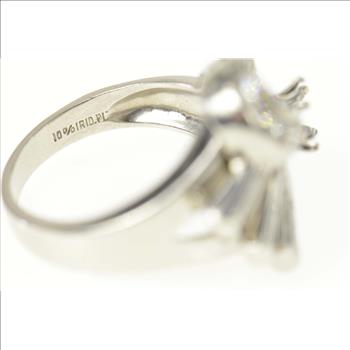 Platinum 1930's 1.55 Ctw Diamond Engagement Setting Ring, Size 6.25
