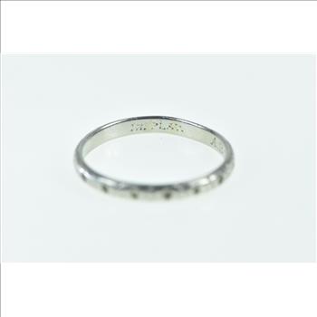 Platinum 1930's 2.4mm Vintage Wedding Band Ring, Size 5.75