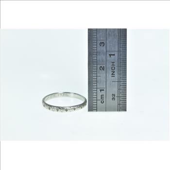 Platinum 1930's 2.4mm Vintage Wedding Band Ring, Size 5.75