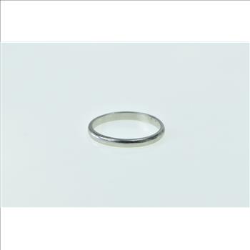 Platinum 2.1mm Vintage Classic Wedding Band Ring, Size 5.75