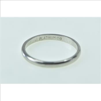 Platinum 2.1mm Vintage Classic Wedding Band Ring, Size 5.75