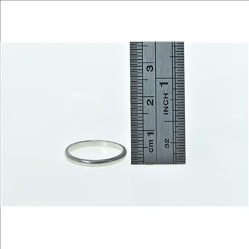 Platinum 2.1mm Vintage Classic Wedding Band Ring, Size 5.75