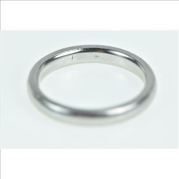 Platinum 2.8mm Vintage Classic Simple Wedding Band Ring, Size 5.25