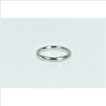 Platinum 2.8mm Vintage Classic Simple Wedding Band Ring, Size 5.25