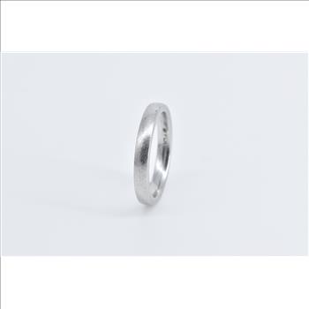 Platinum 3.0mm Classic Simple Wedding Band Ring, Size 6.5