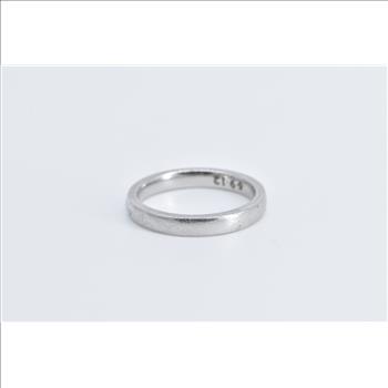 Platinum 3.0mm Classic Simple Wedding Band Ring, Size 6.5