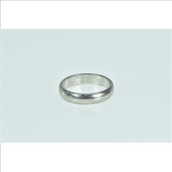 Platinum 3.7mm Vintage Classic Wedding Band Ring, Size 4