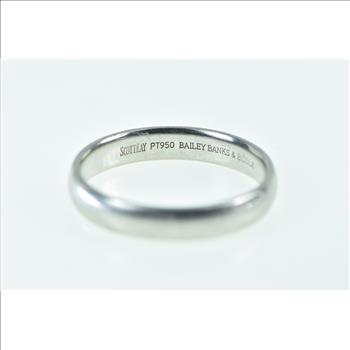 Platinum 4.0mm Scott Kay For Bailey Banks & Biddle Ring, Size 10.25