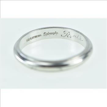 Platinum 4.25mm Men's Classic Wedding Band Ring, Size 12