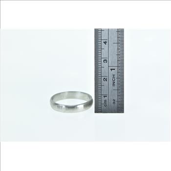 Platinum 4.5mm Classic Brushed Finish Wedding Band Ring, Size 11.75