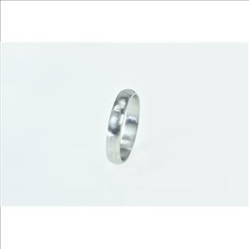 Platinum 4.5mm Classic Brushed Finish Wedding Band Ring, Size 11.75