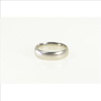 Platinum 5.0mm Vintage Classic Wedding Band Ring, Size 5.25