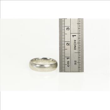 Platinum 5.0mm Vintage Classic Wedding Band Ring, Size 5.25