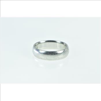 Platinum 5.6mm Vintage Simple Wedding Band Ring, Size 8.5