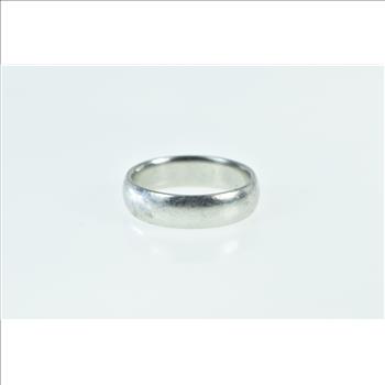 Platinum 5.6mm Vintage Simple Wedding Band Ring, Size 8.5