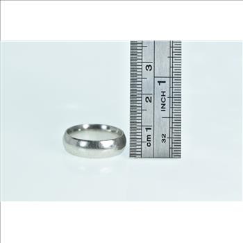 Platinum 5.9mm Vintage Simple Classic Wedding Band Ring, Size 6