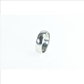 Platinum 6.0mm Classic Wedding Band Novell Ring, Size 8.75